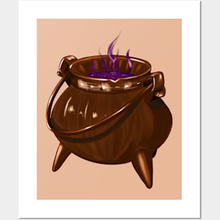 art with a witch's cauldron Posters and Art